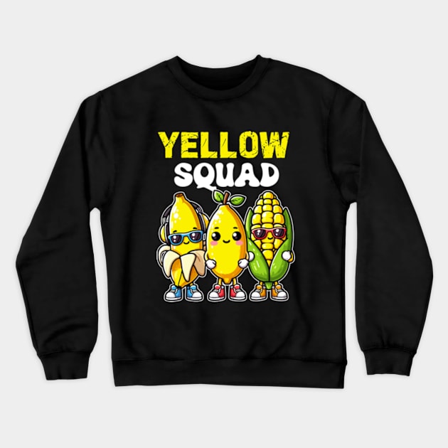 Yellow Squad Banana Lemon And Corn Crewneck Sweatshirt by hippohost